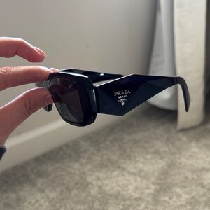 Prada black rectangular sunglasses
